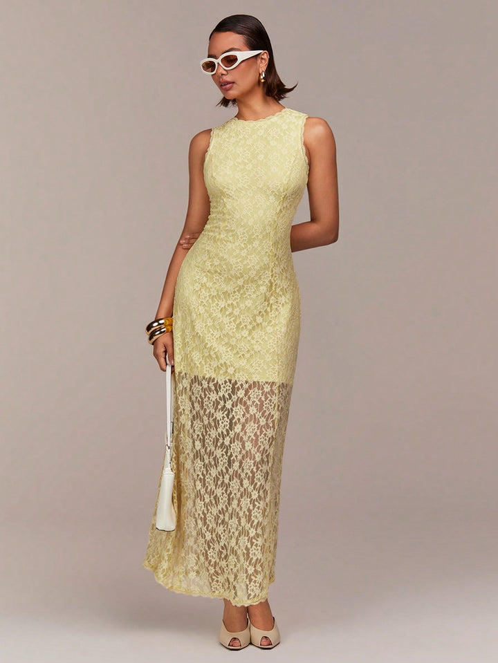 Rochie maxi SHEIN, galben