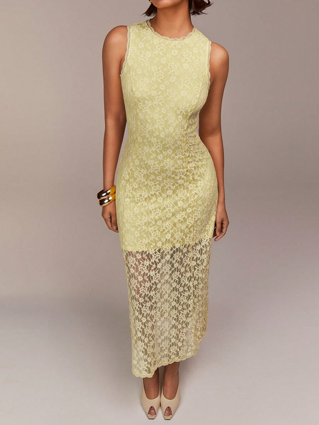Rochie maxi SHEIN, galben