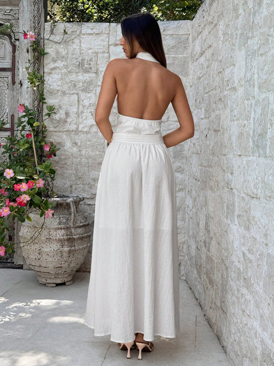 Rochie maxi SHEIN, alb