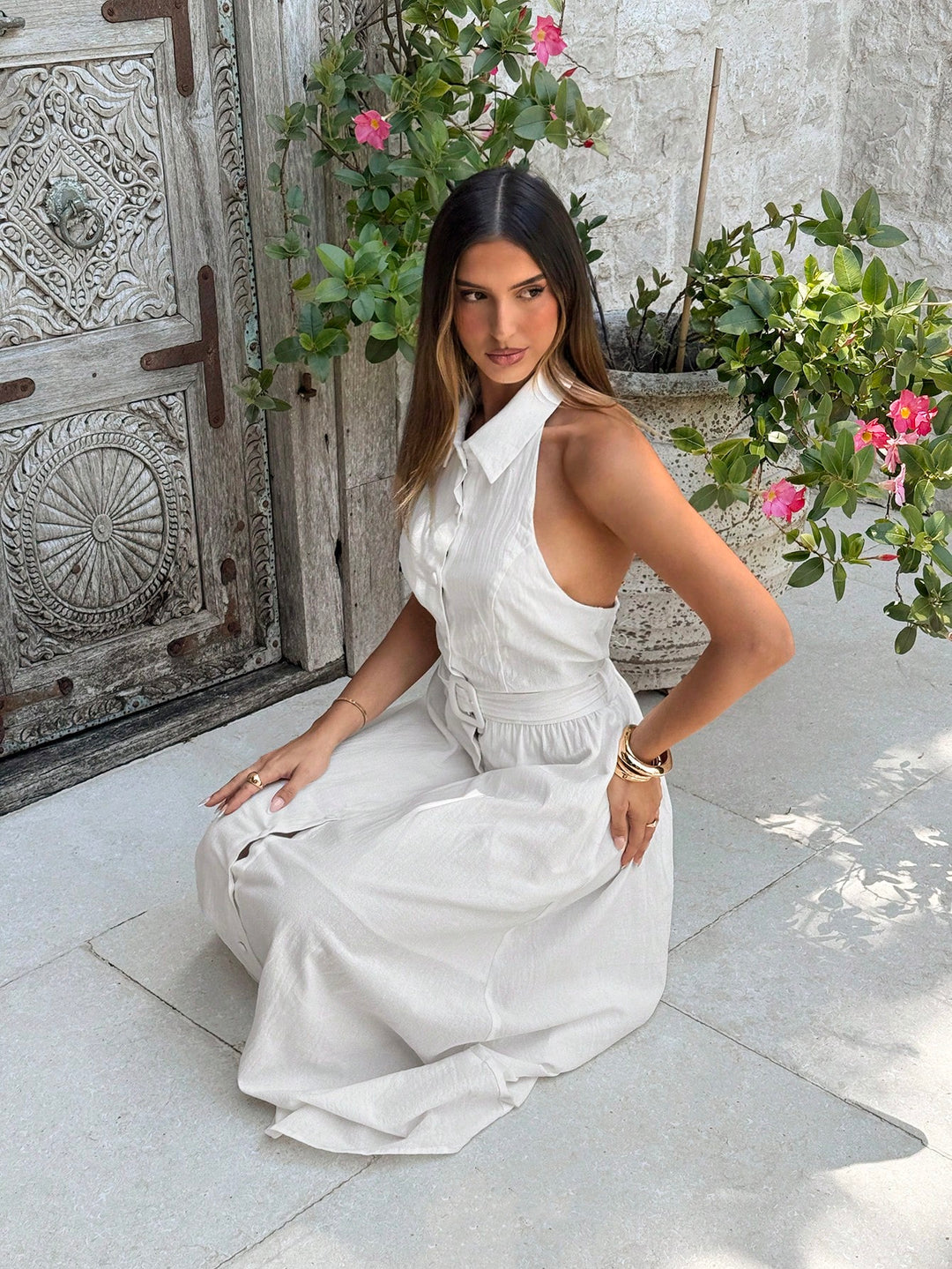 Rochie maxi SHEIN, alb