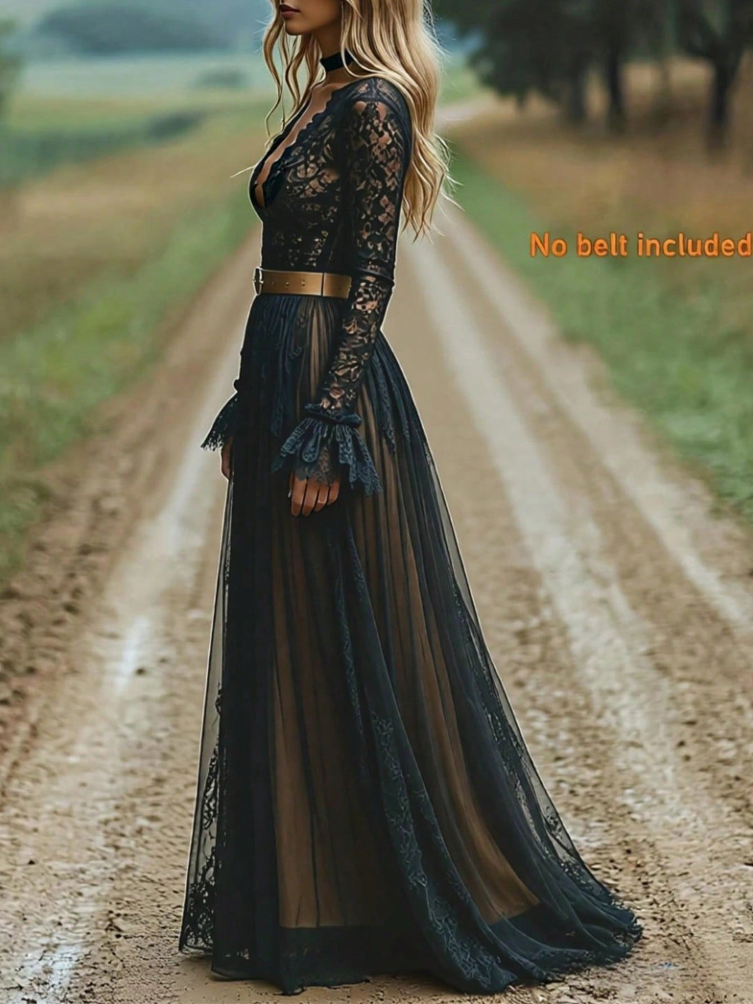 SHEIN maxi ruha, fekete