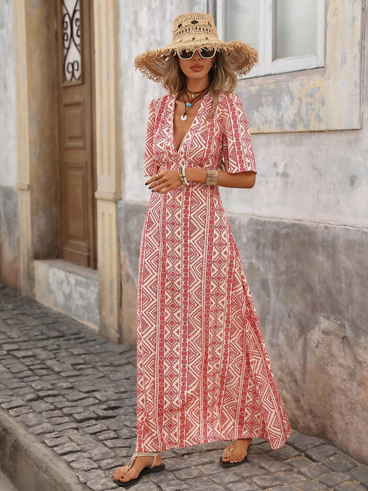 Rochie maxi SHEIN, mix culori