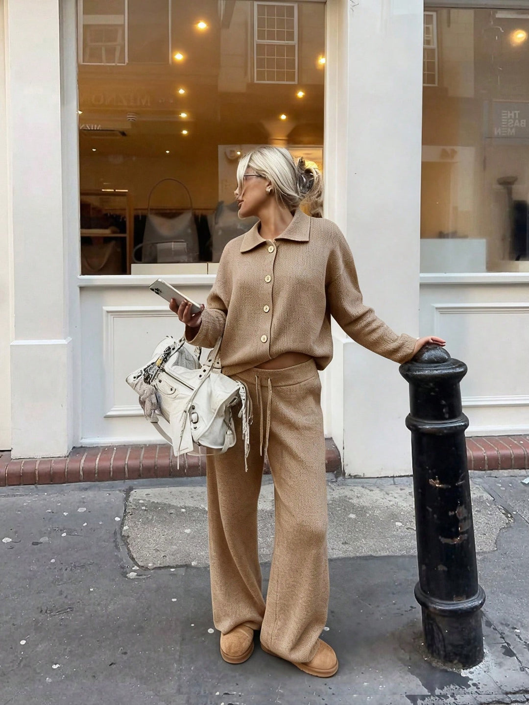Cardigan SHEIN, maro