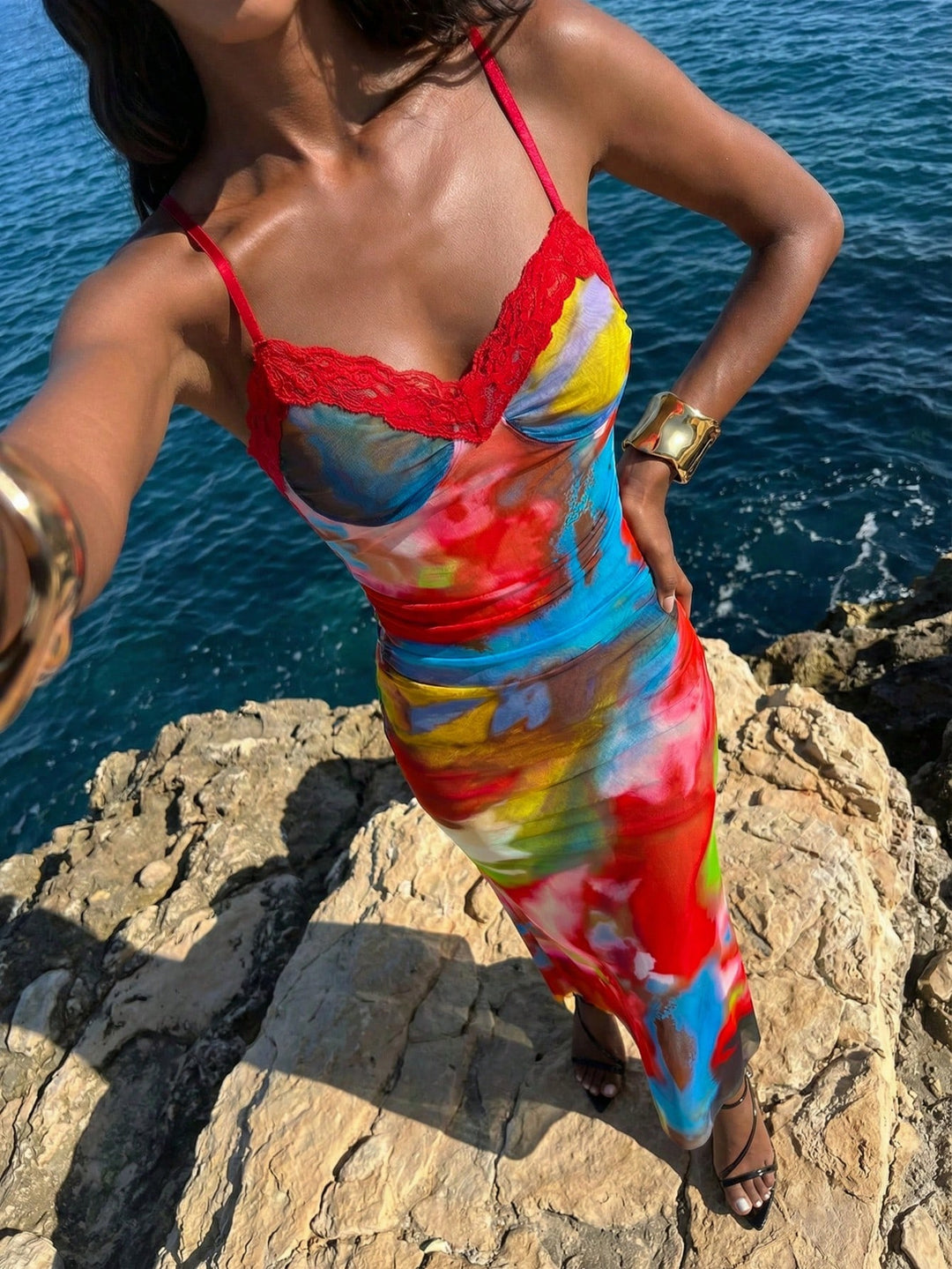 Rochie maxi SHEIN, roșu