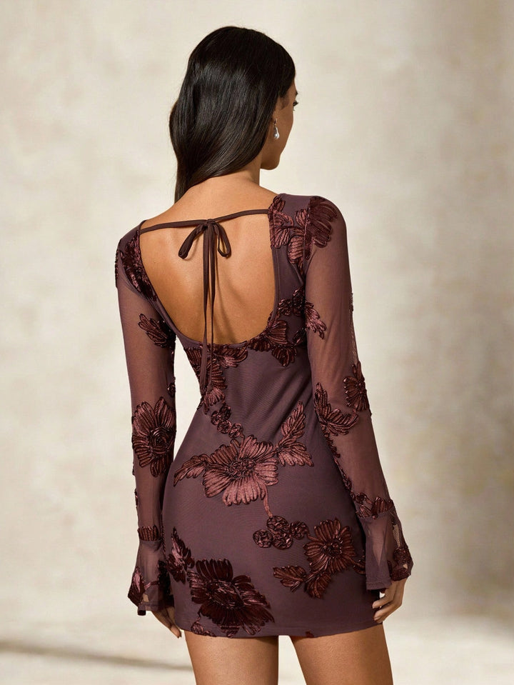 Rochie mini SHEIN, maro