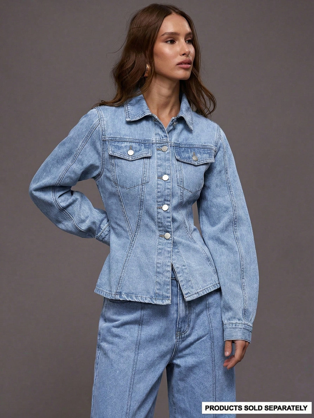 Jachetă denim SHEIN, albastru