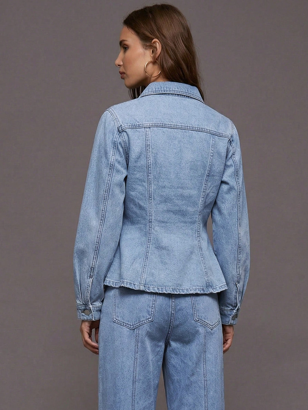 Jachetă denim SHEIN, albastru