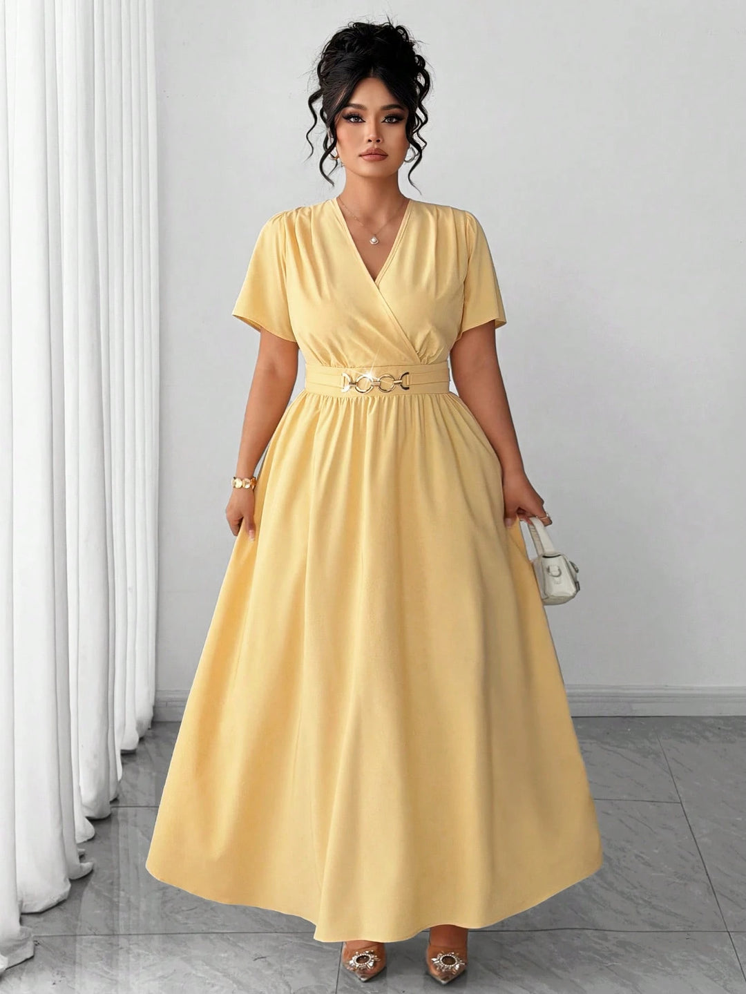 Rochie maxi SHEIN, galben