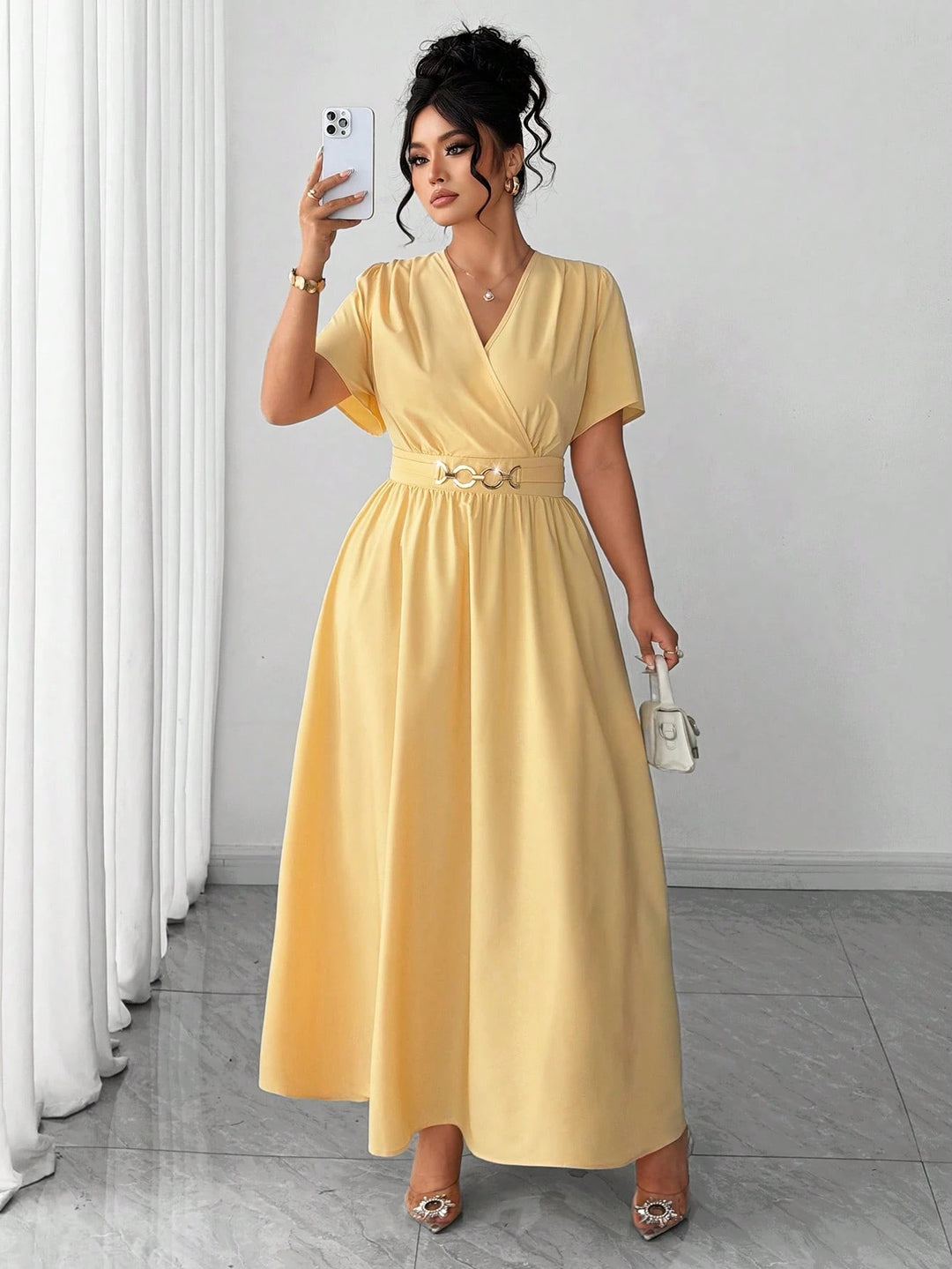 Rochie maxi SHEIN, galben