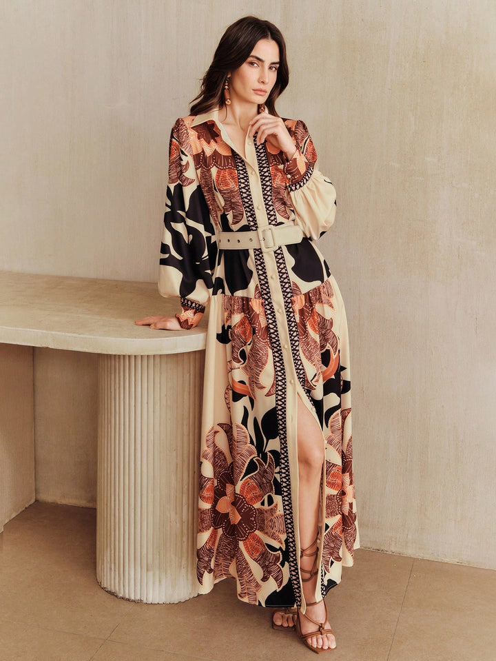 Rochie maxi SHEIN, bej