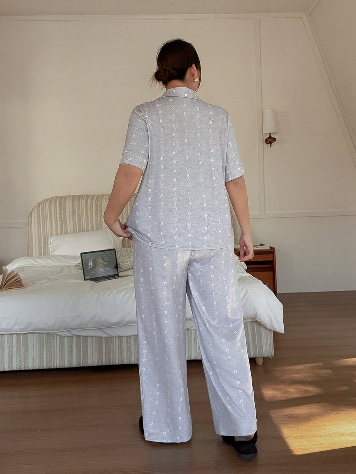 Compleu pijamale SHEIN, gri