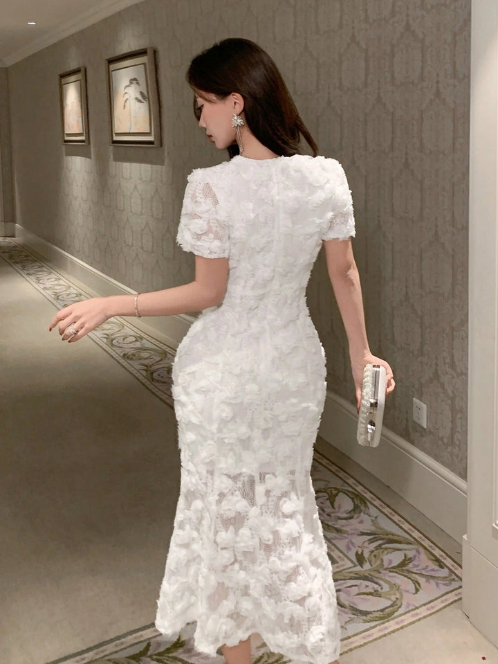 Rochie midi SHEIN, alb