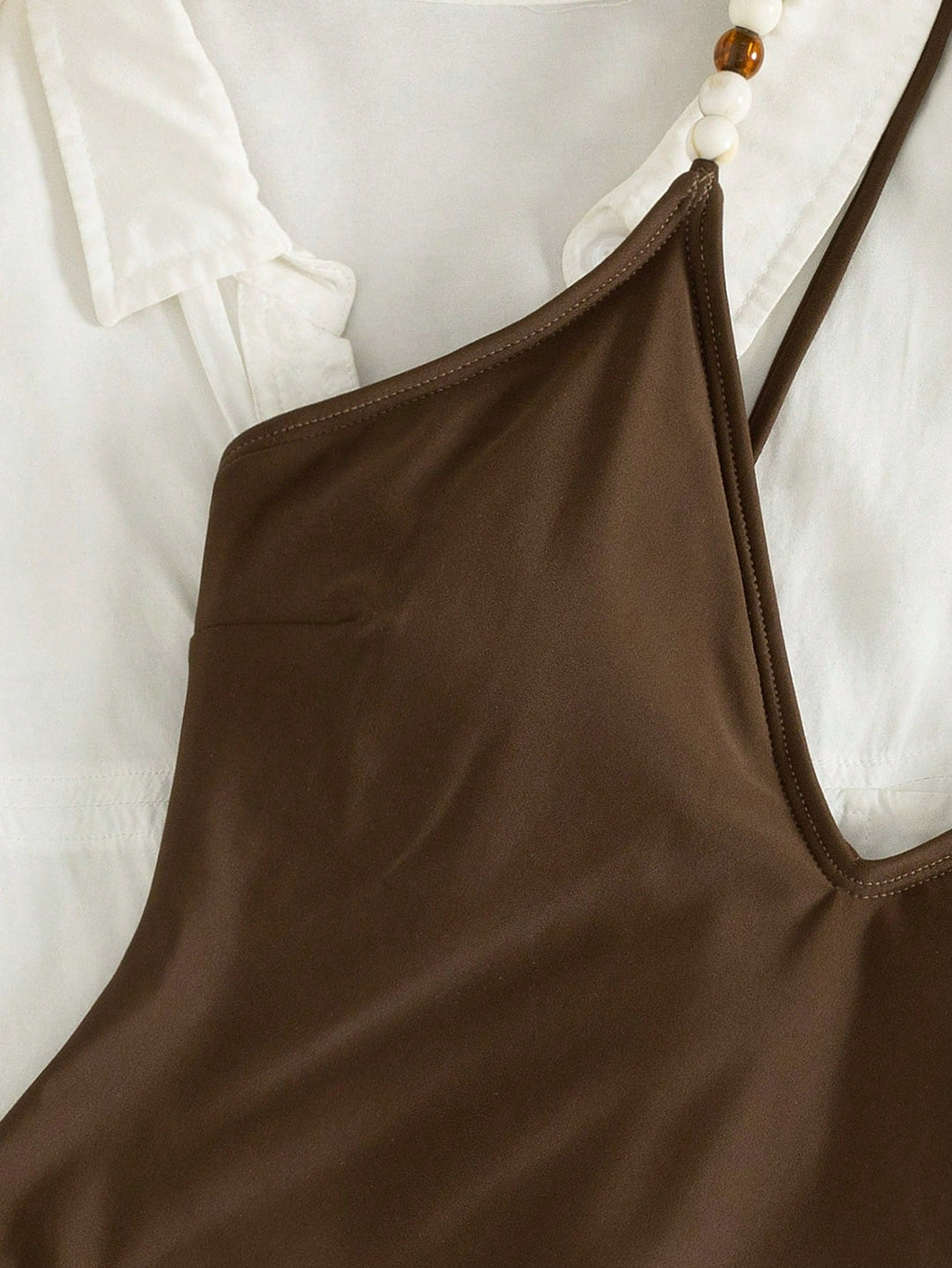 Costum de baie SHEIN, maro