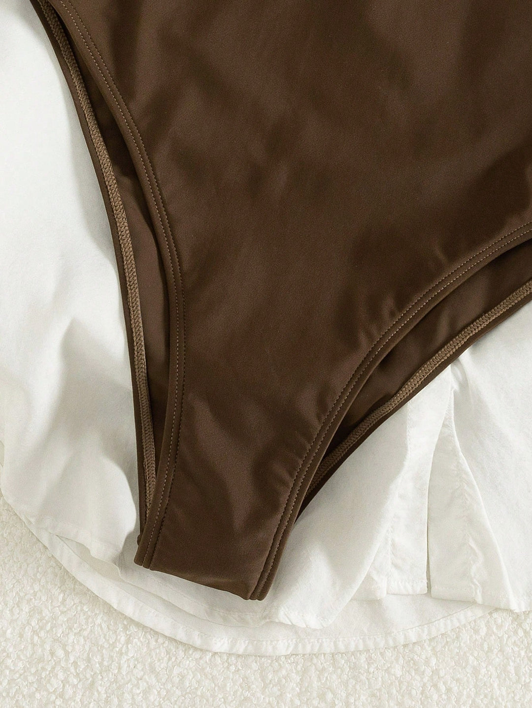 Costum de baie SHEIN, maro