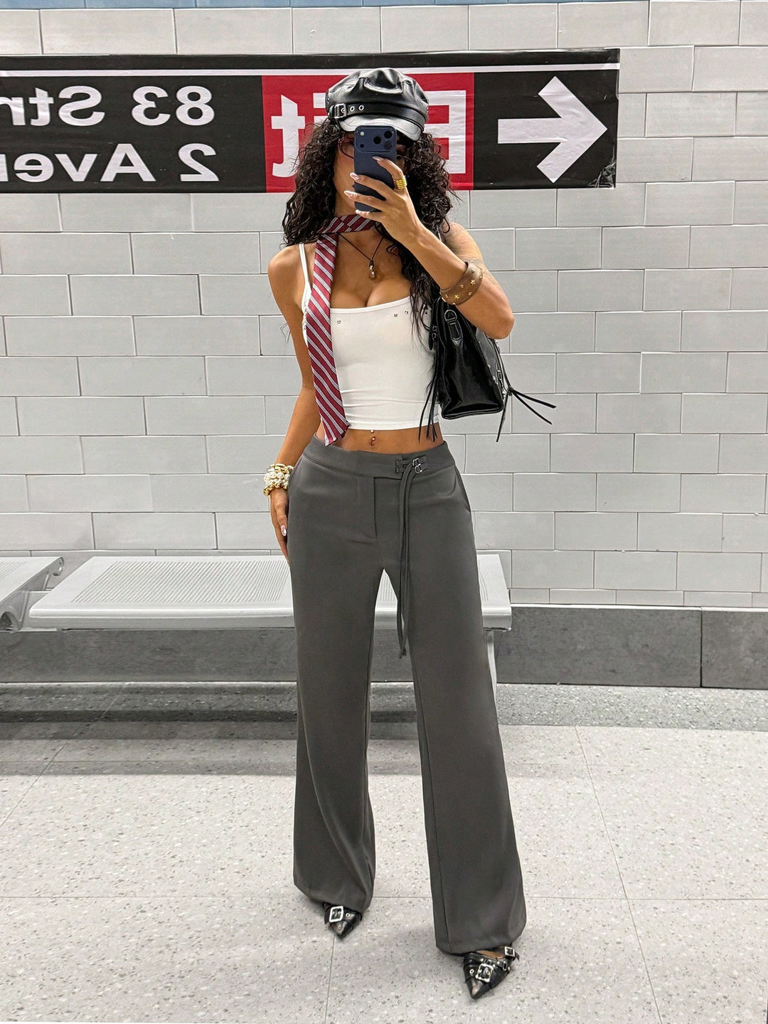 Pantaloni SHEIN, gri