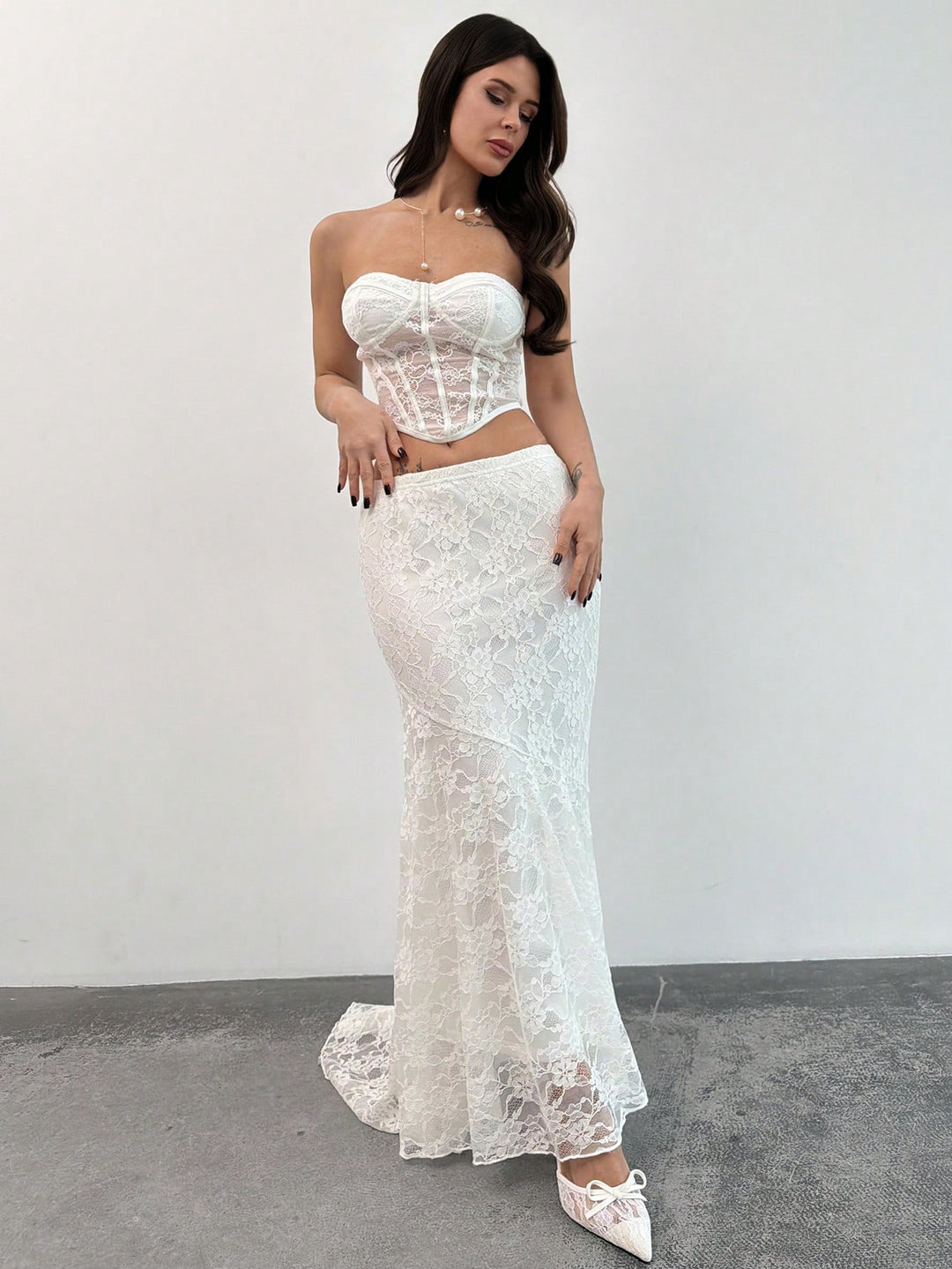 Top SHEIN, alb