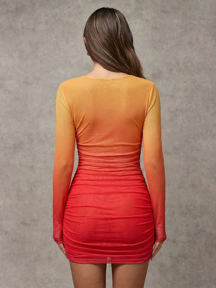 Rochie mini SHEIN, portocaliu