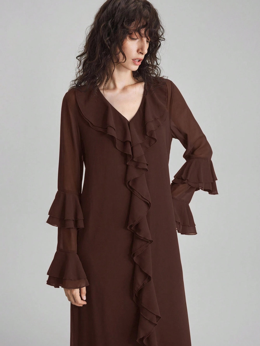 Rochie maxi SHEIN, maro