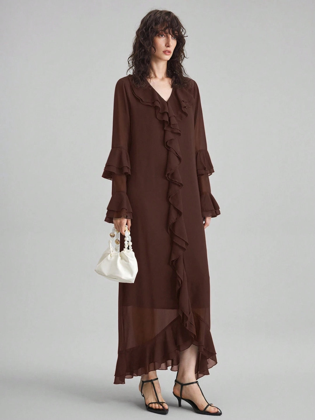 Rochie maxi SHEIN, maro