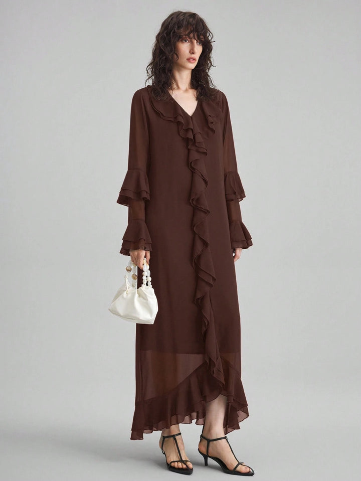 Rochie maxi SHEIN, maro