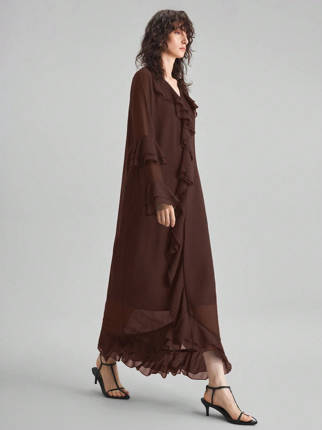 Rochie maxi SHEIN, maro