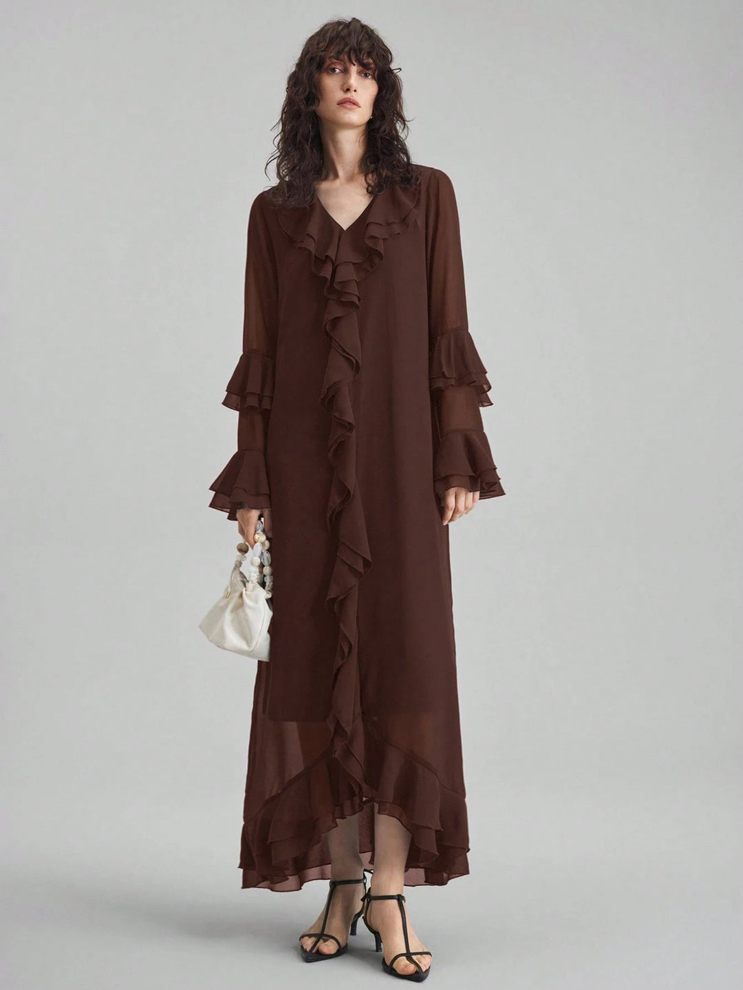 Rochie maxi SHEIN, maro