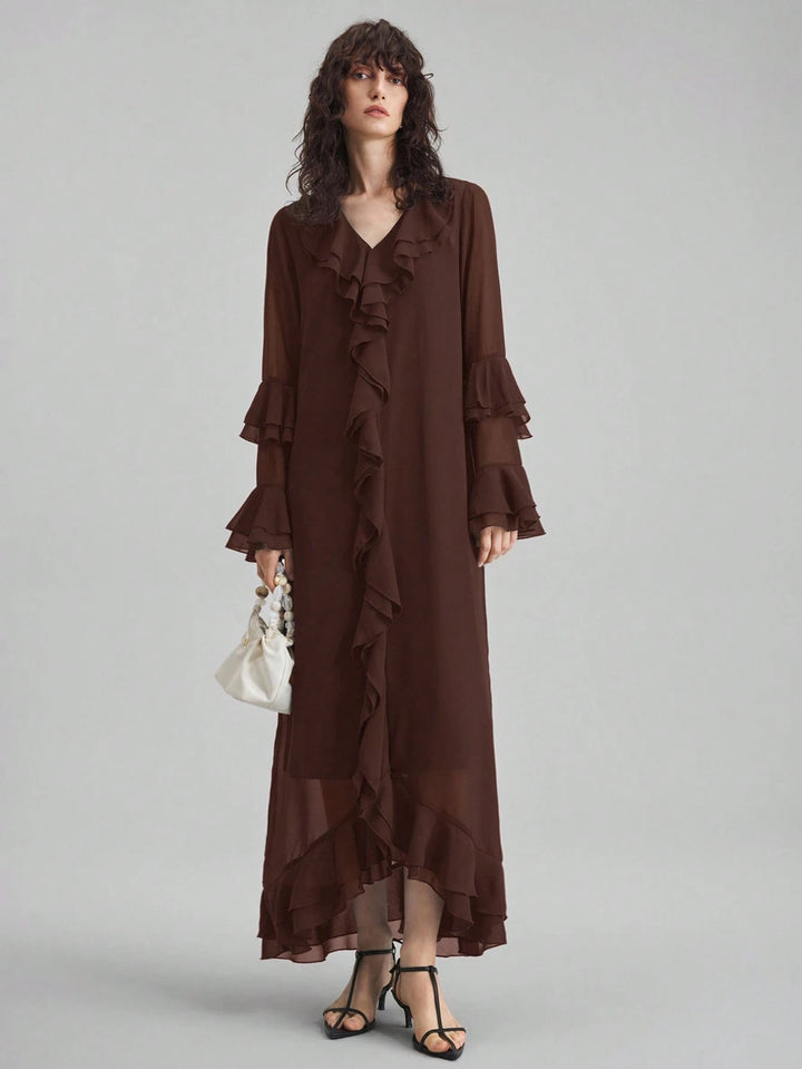 Rochie maxi SHEIN, maro