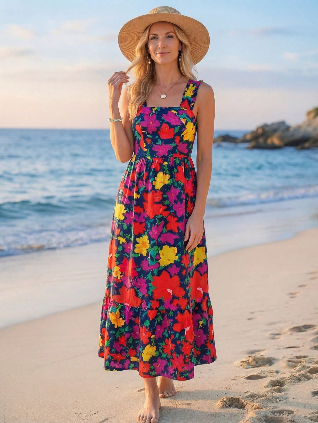 Rochie maxi SHEIN, mix culori