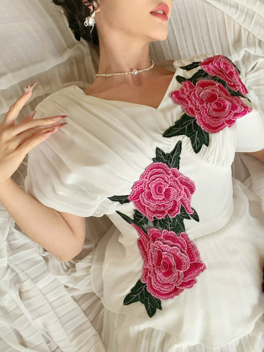 Rochie maxi SHEIN, alb