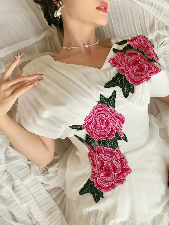 Rochie maxi SHEIN, alb