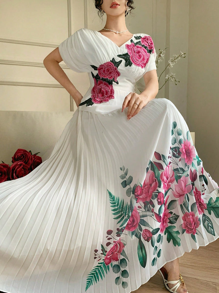 Rochie maxi SHEIN, alb