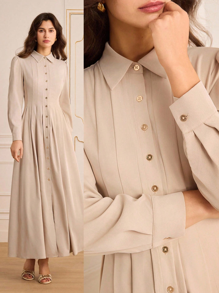 Rochie maxi SHEIN, kaki