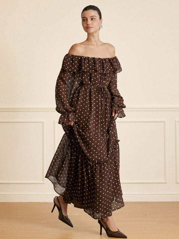 Rochie maxi SHEIN, maro
