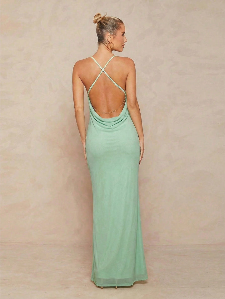 Rochie maxi SHEIN, turcoaz