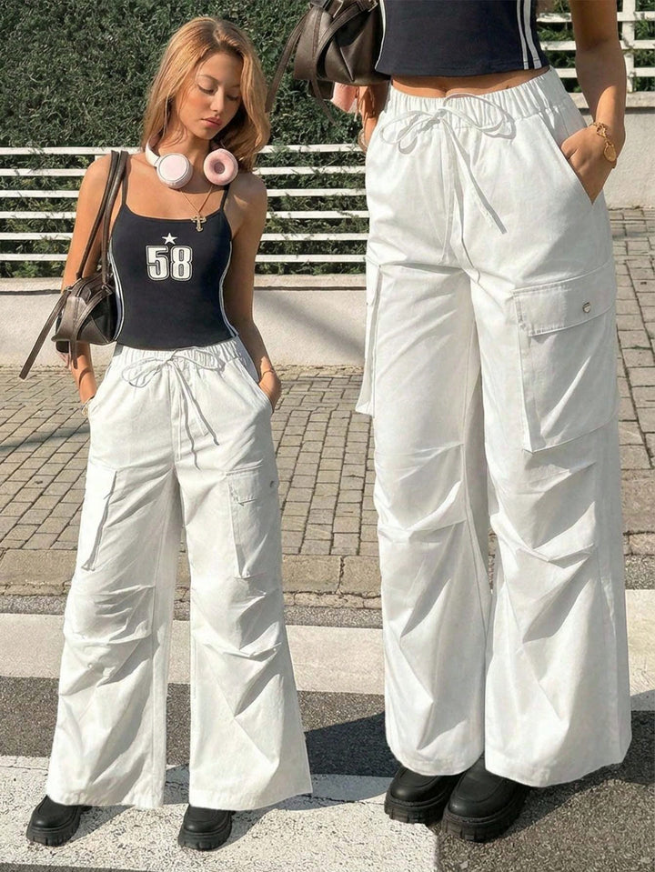 Pantaloni SHEIN, alb
