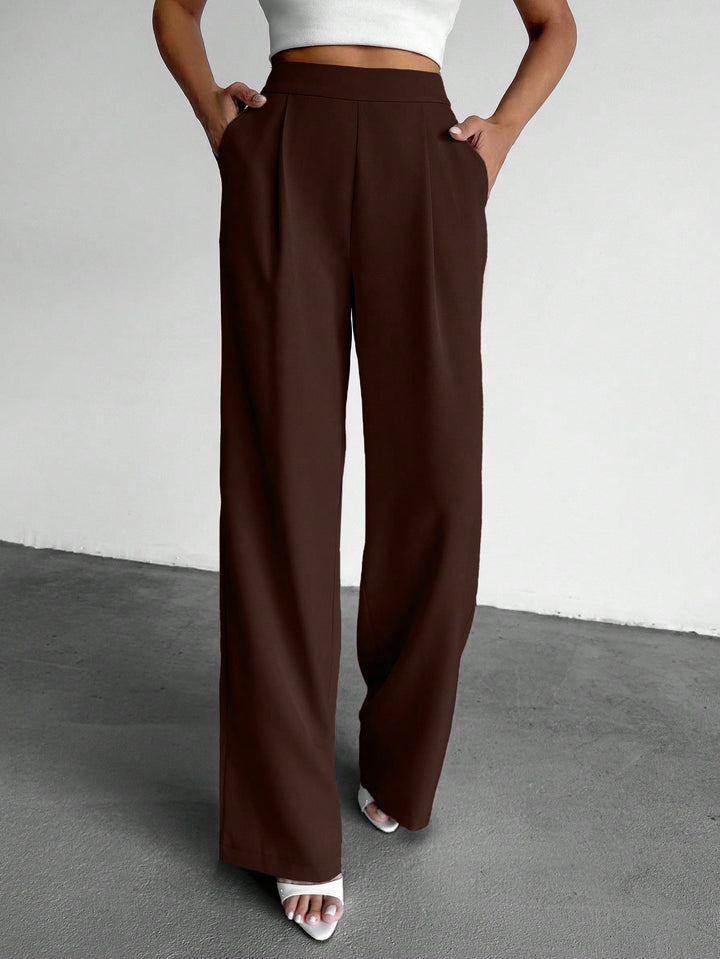 Pantaloni SHEIN, maro