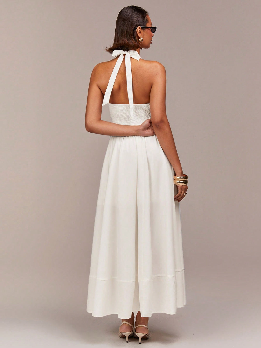 Rochie maxi SHEIN, alb