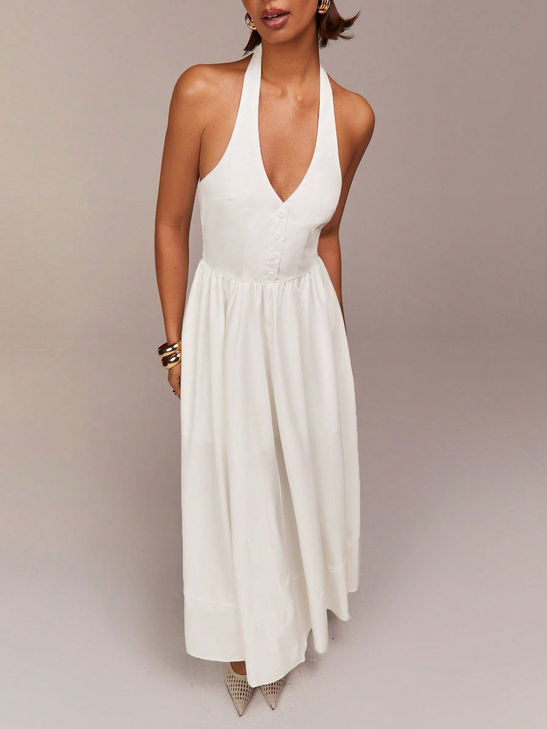 Rochie maxi SHEIN, alb