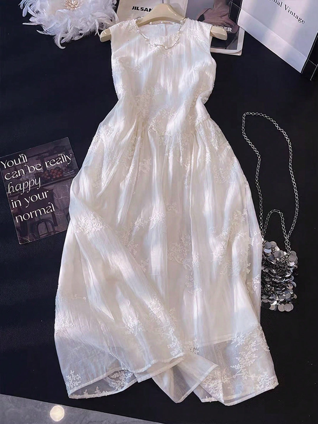 Rochie maxi SHEIN, alb