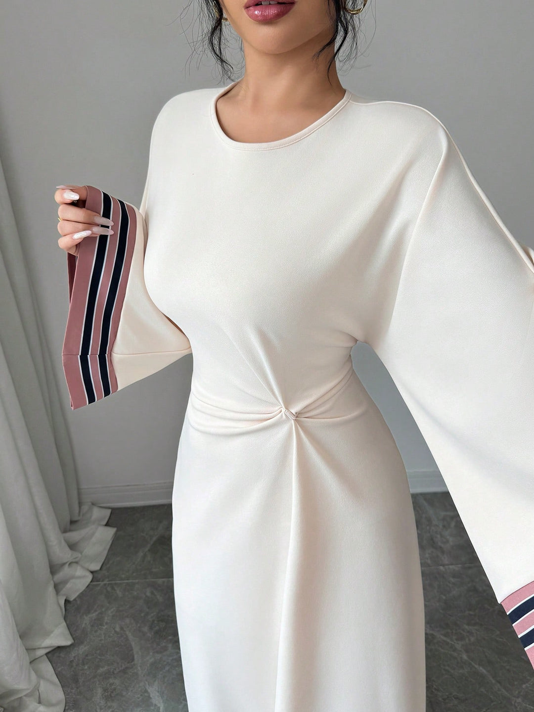 Rochie maxi SHEIN, crem