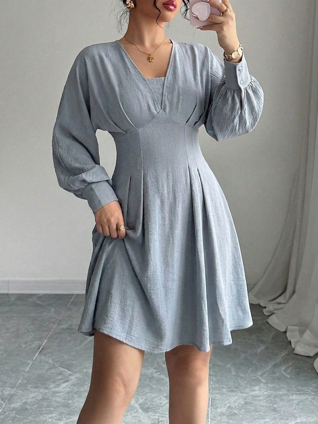 Rochie scurtă SHEIN, albastru