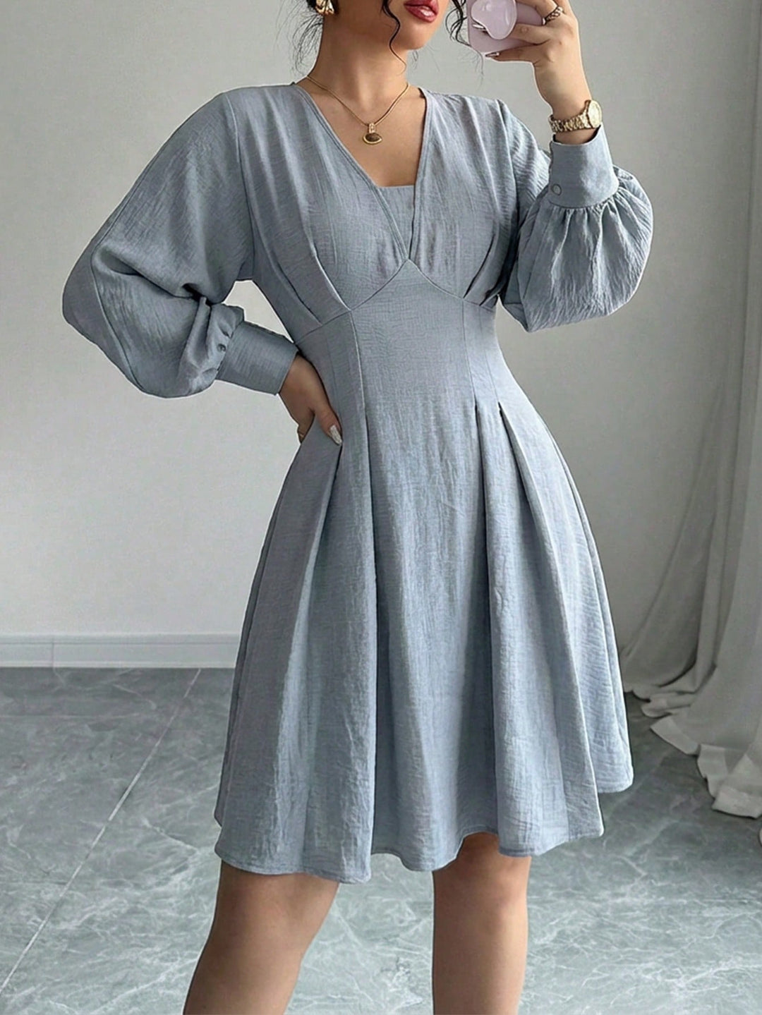 Rochie scurtă SHEIN, albastru