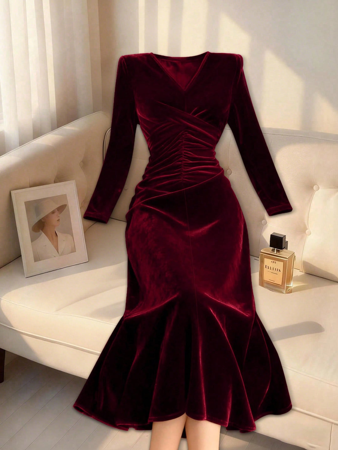 Rochie maxi SHEIN, vișiniu