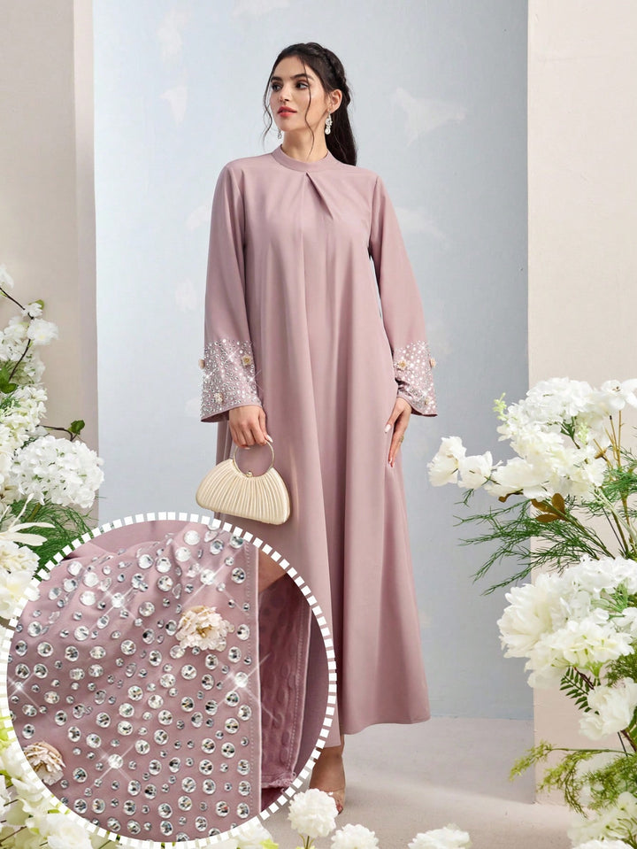 Set caftan și jalabiya SHEIN, roz