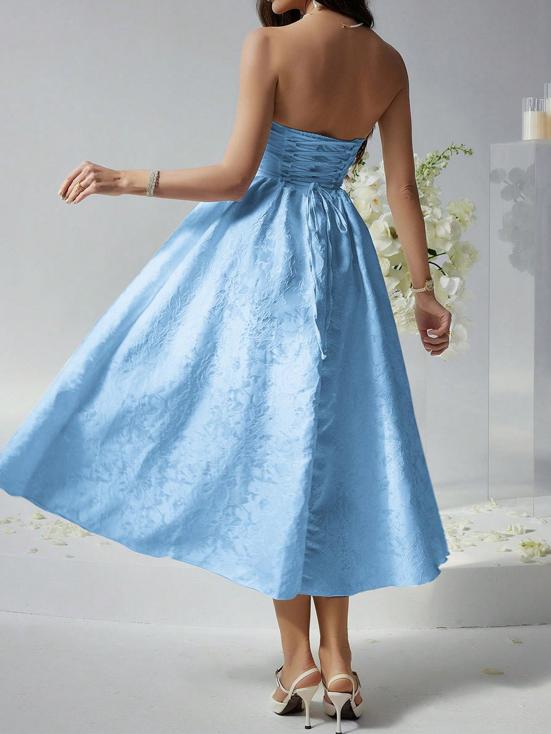 Rochie midi SHEIN, albastru