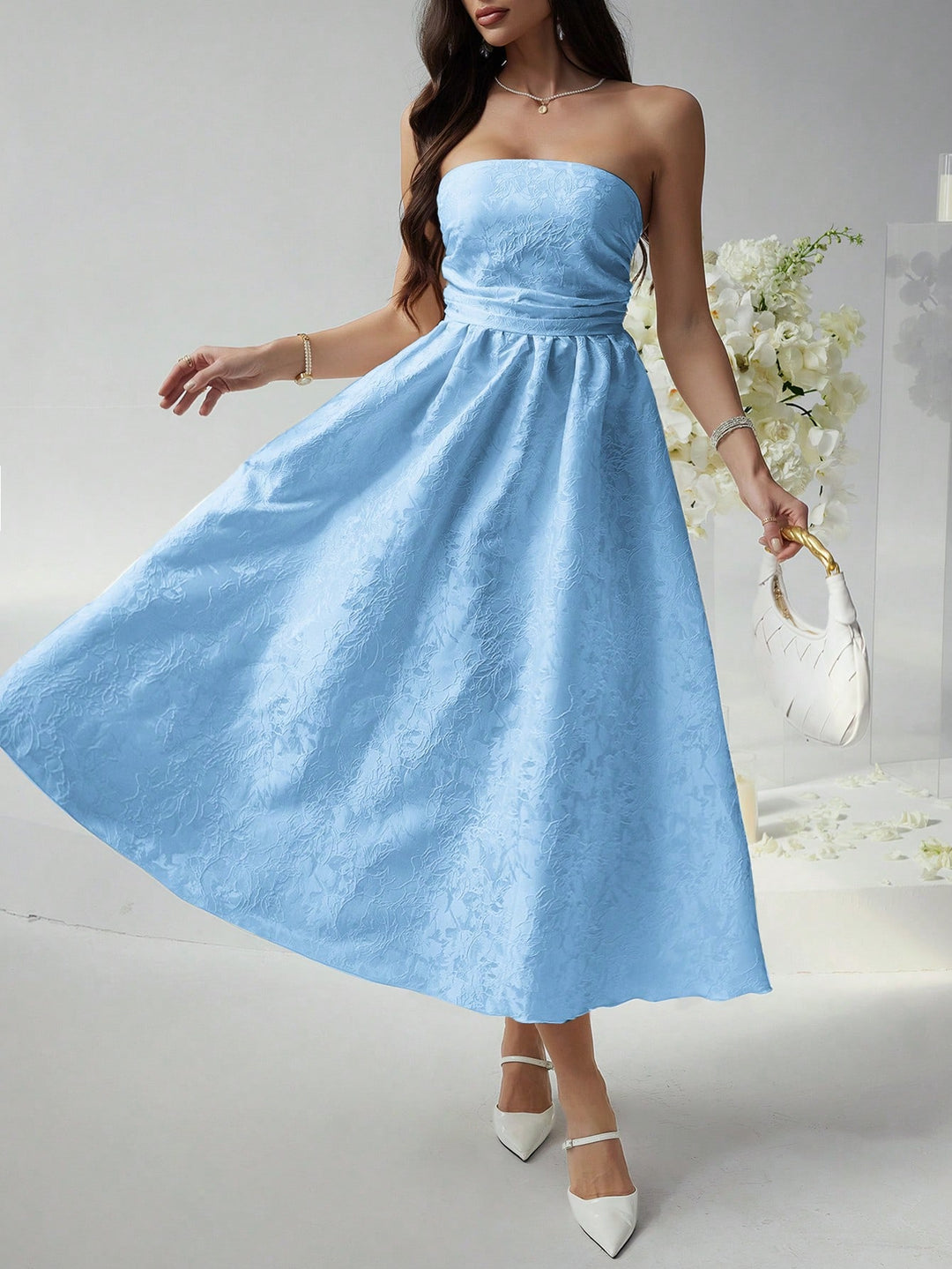 Rochie midi SHEIN, albastru