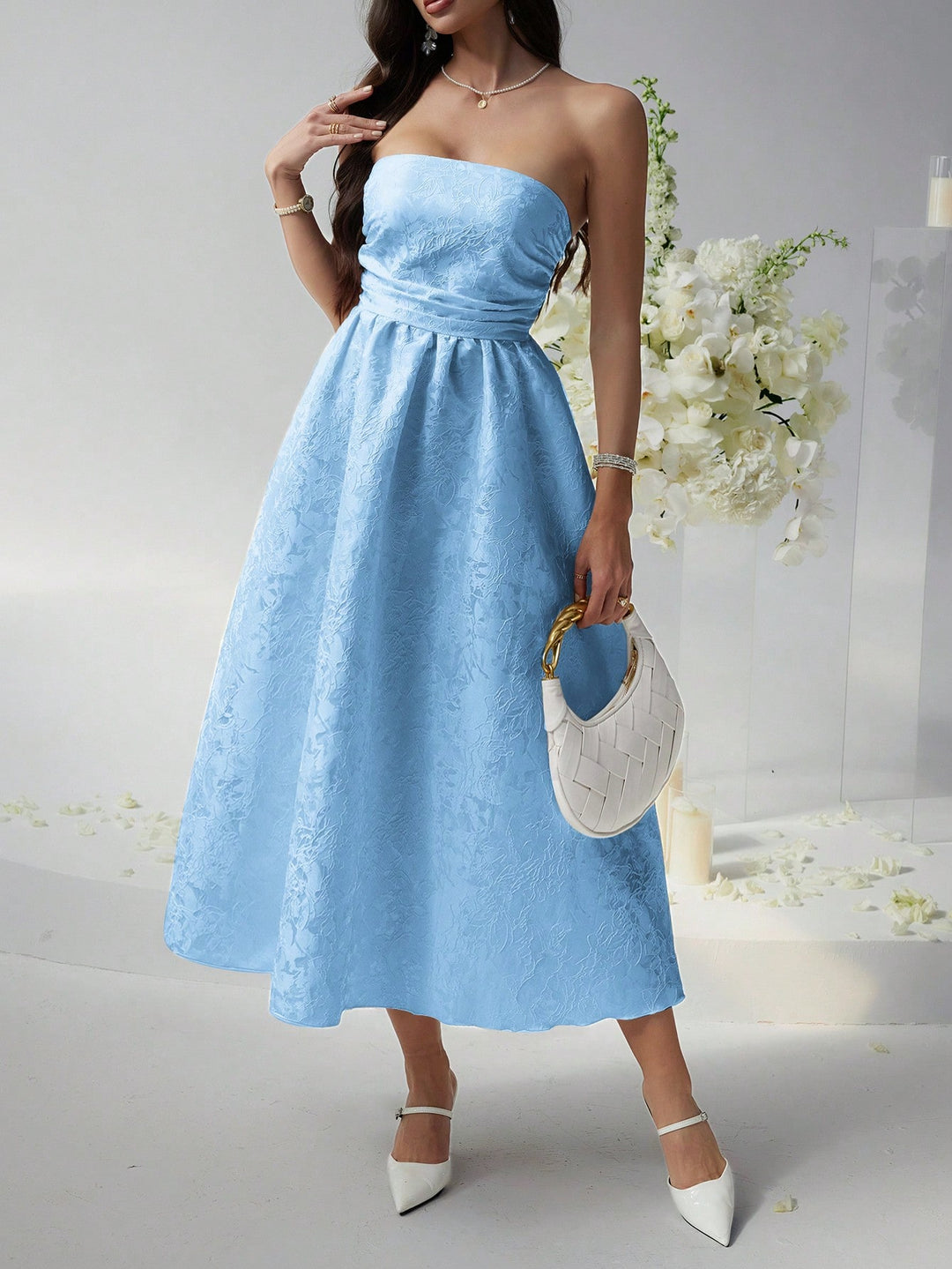 Rochie midi SHEIN, albastru