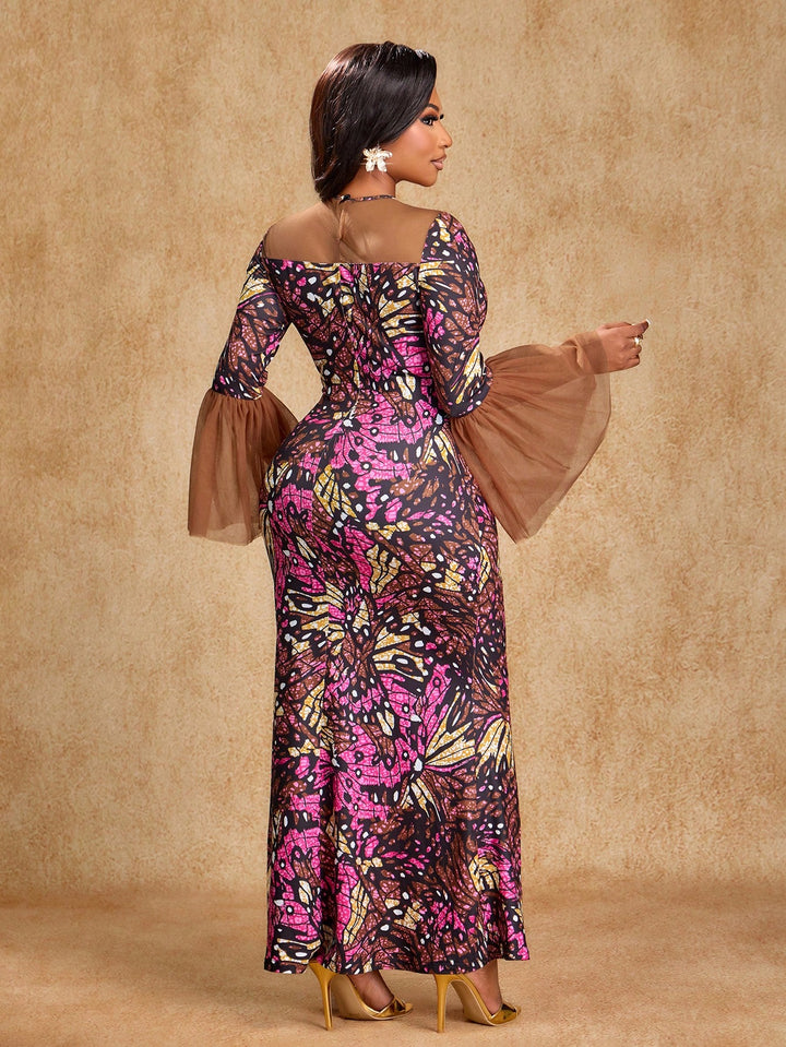 Rochie maxi SHEIN, maro