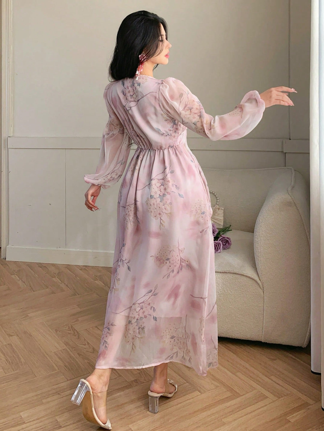 Rochie maxi SHEIN, roz