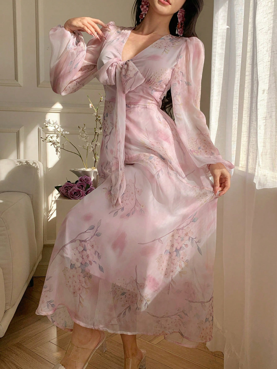Rochie maxi SHEIN, roz
